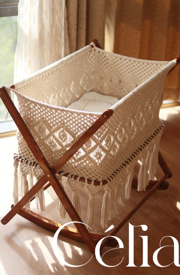 Berceau et couffin en macramé