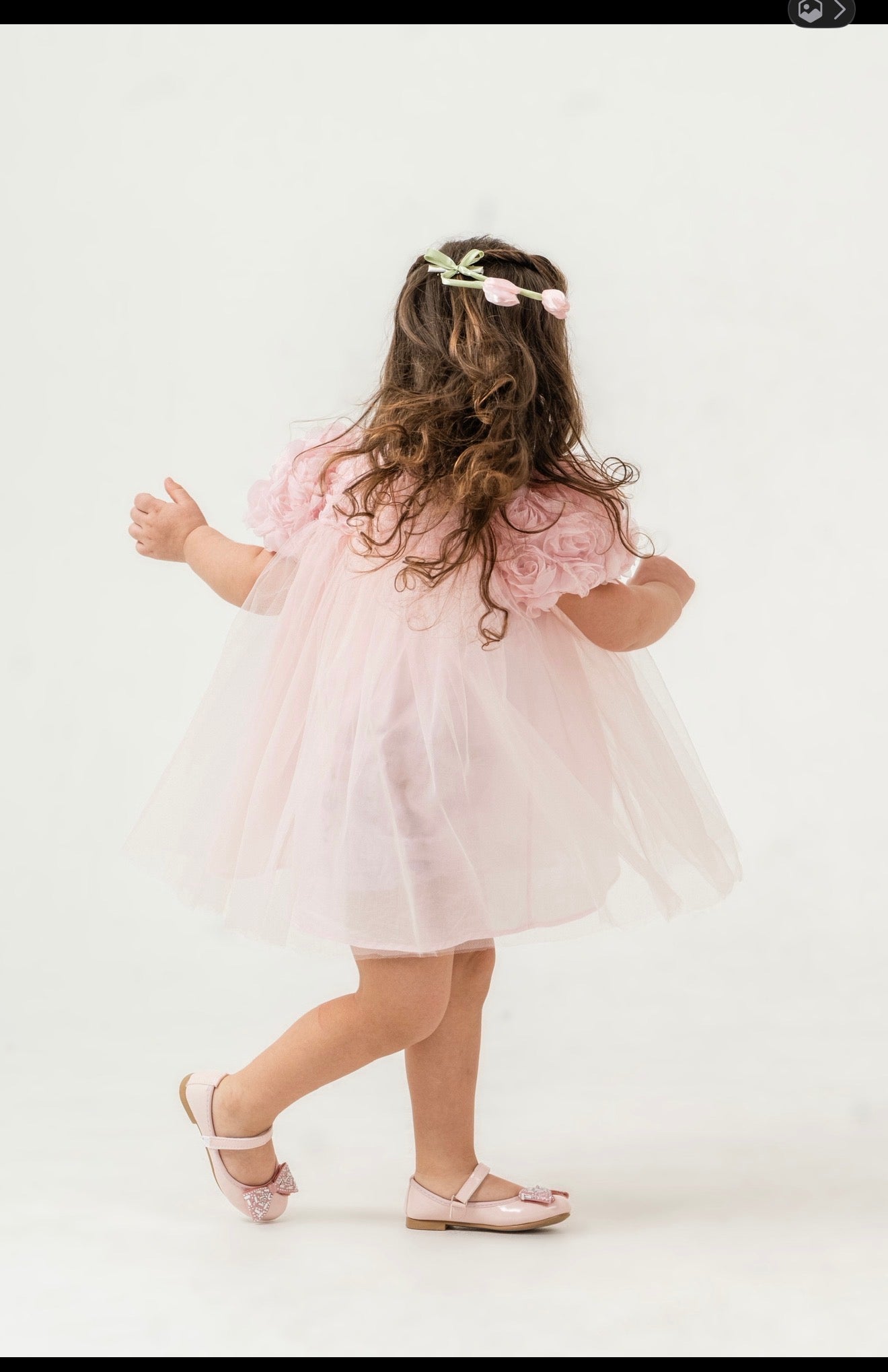 Robe Tulipe Rose/Blanc