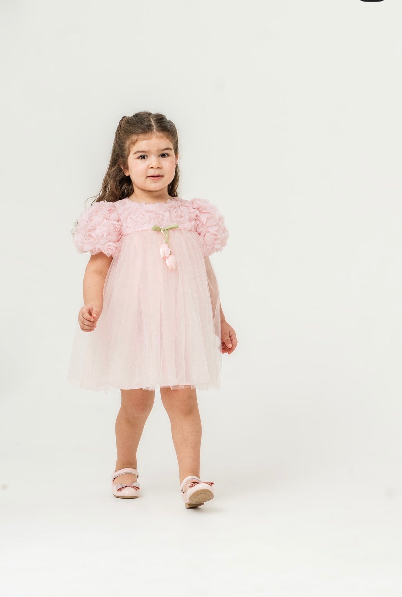 Robe Tulipe Rose/Blanc