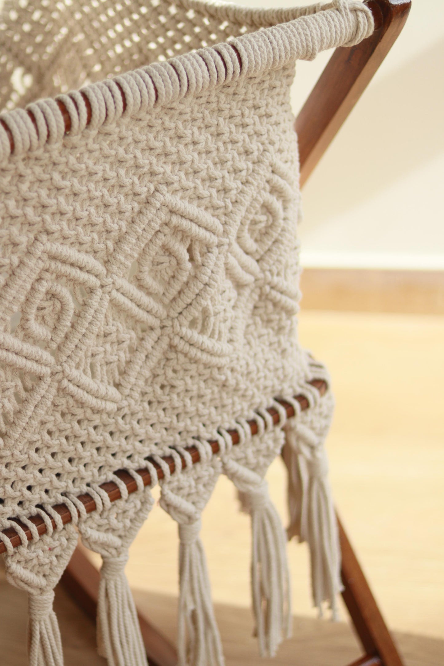 Berceau et couffin en macramé