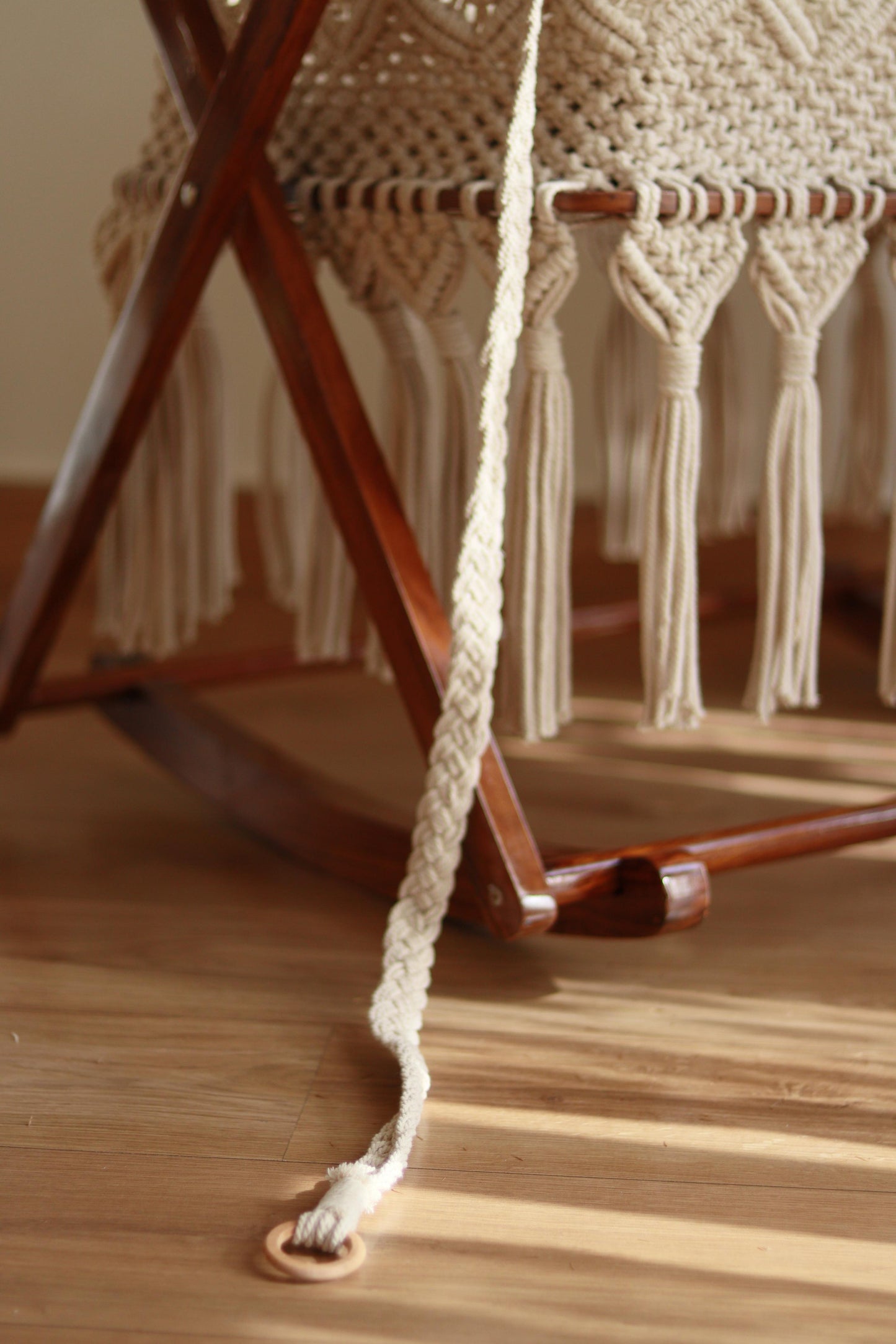 Berceau et couffin en macramé