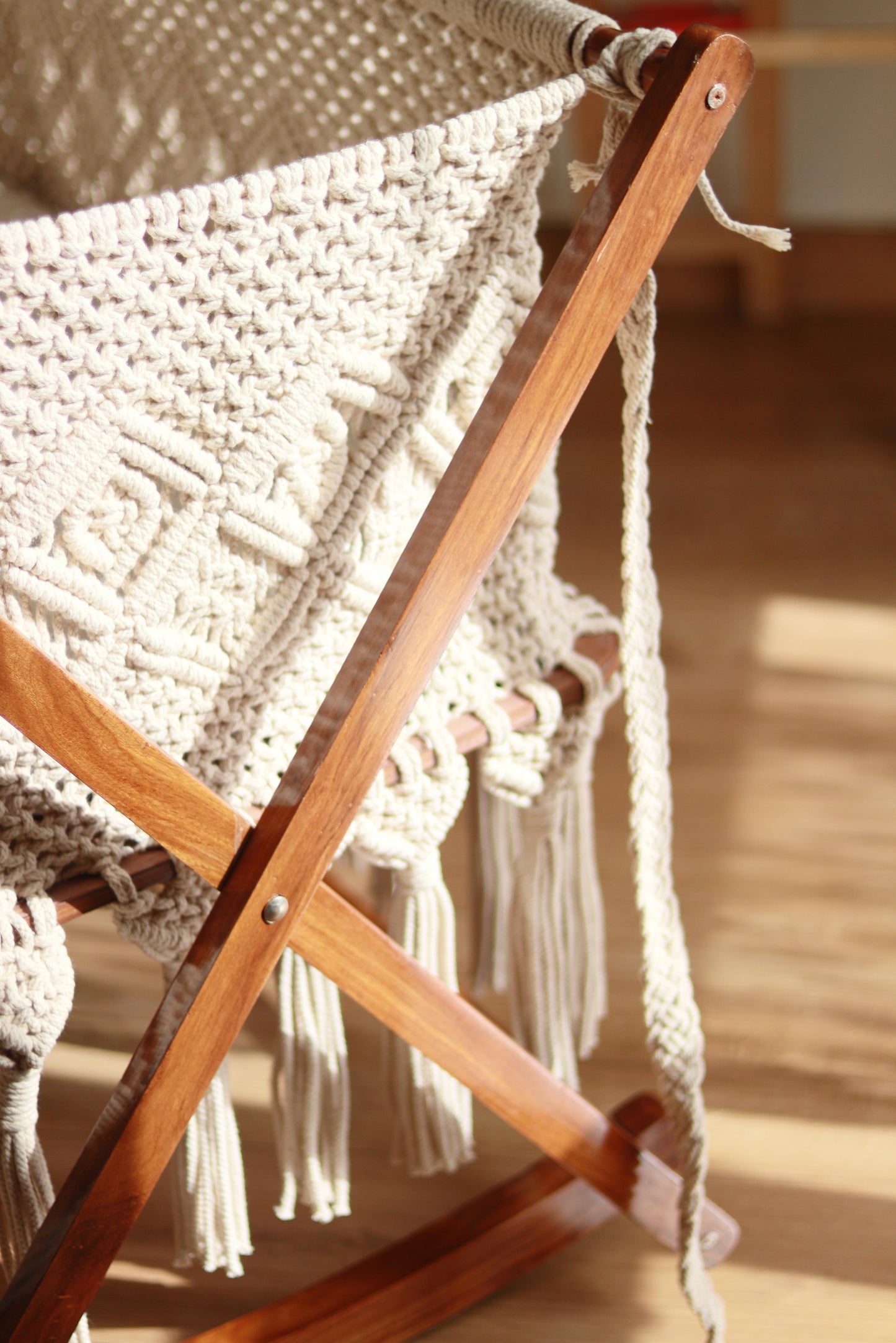 Berceau et couffin en macramé