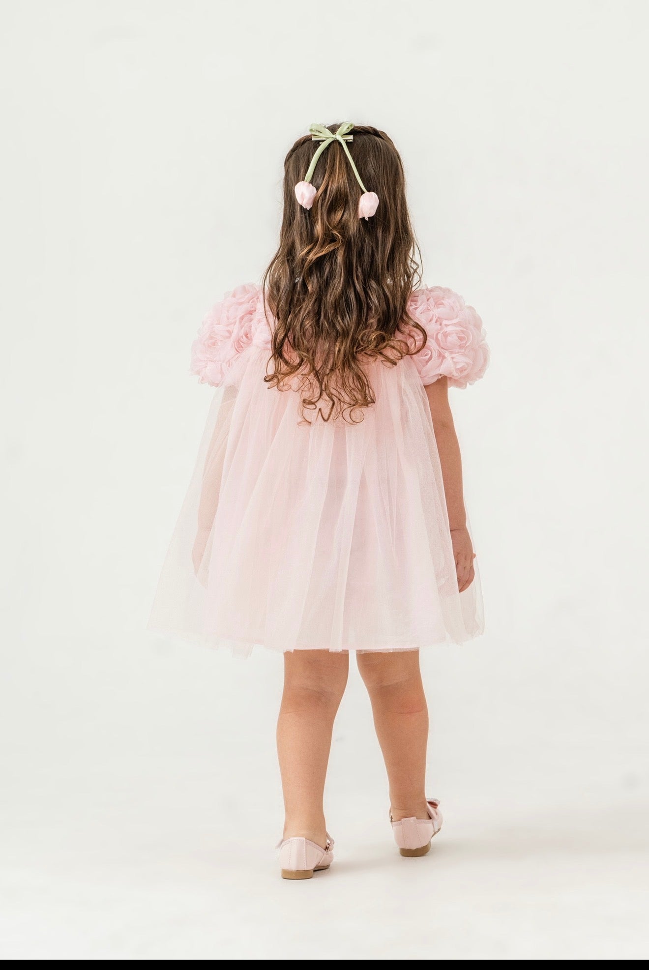 Robe Tulipe Rose/Blanc